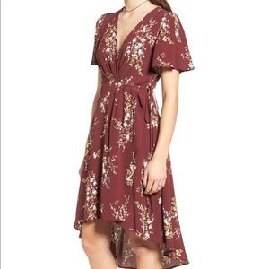 Adeline Floral Print Wrap Dress